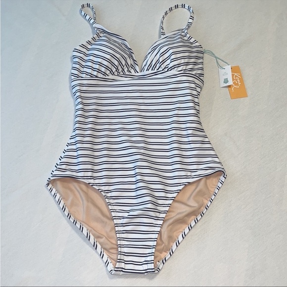 Kona Sol Target Triangle High Coverage One Piece Swimsuit Sz XS (0-2) - Picture 2 of 10